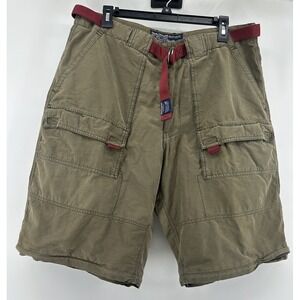 Vintage Y2K Abercrombie & Fitch Baggy Military Paratrooper Cargo Shorts Fit L